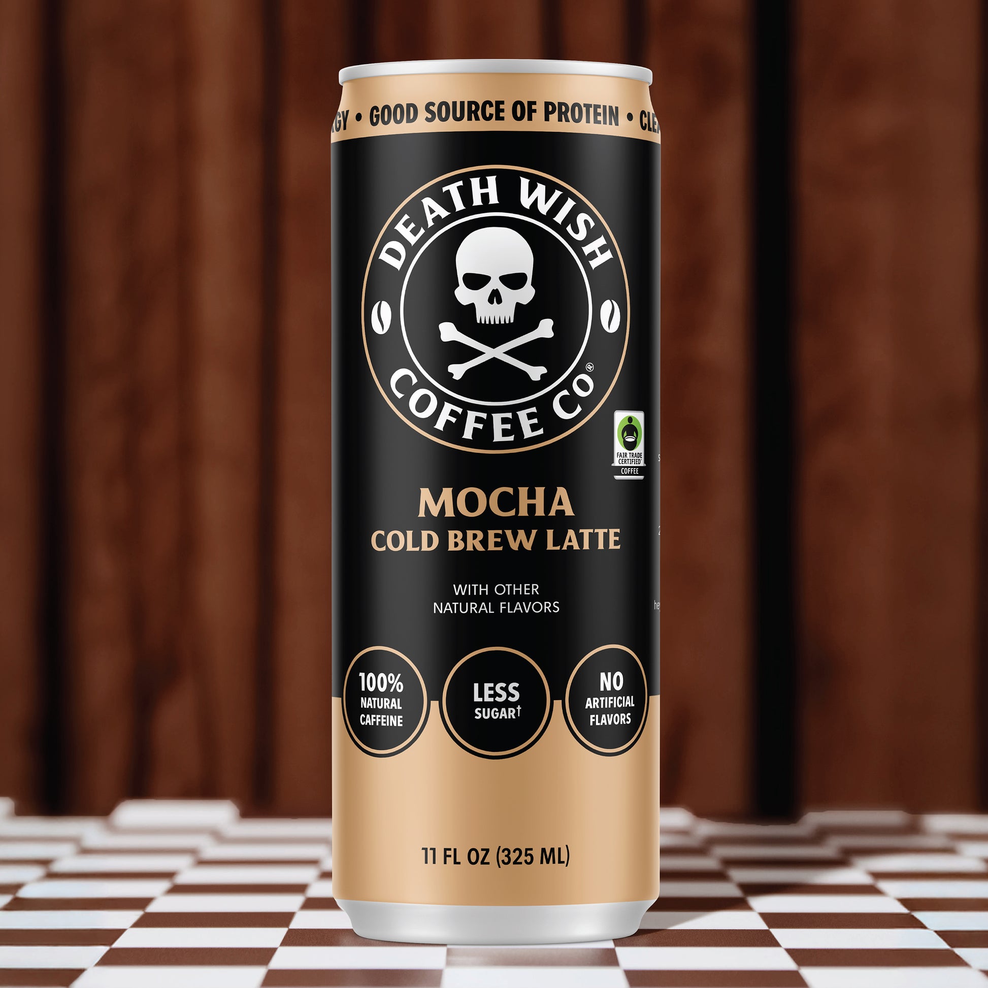 Death Wish Coffee Mocha Cold Brew Latte.