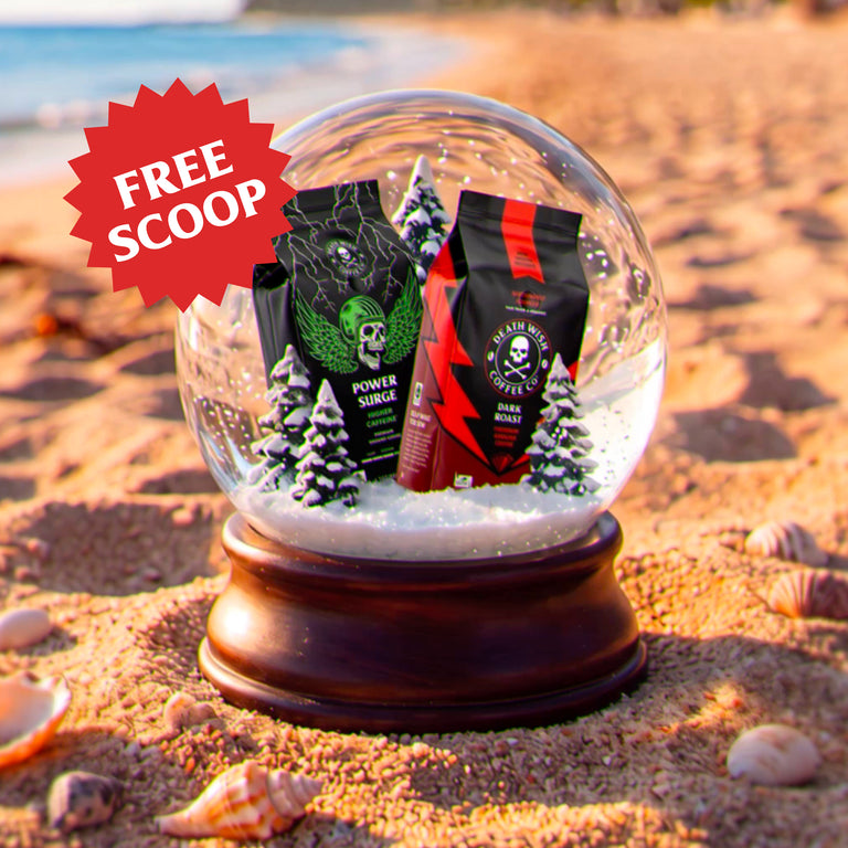Death Wish Coffee Christmas in July Sale - 30% Off Sitewide + a Free Scoop.