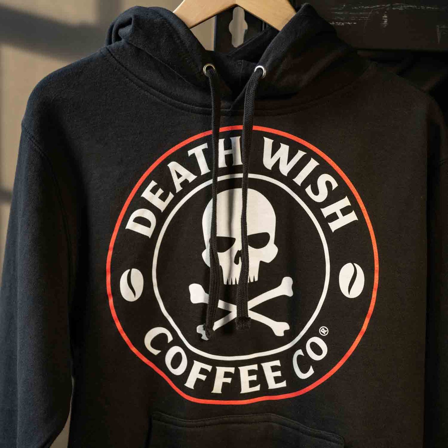 Death Wish Coffee Classic Logo Hoodie - Front Detail