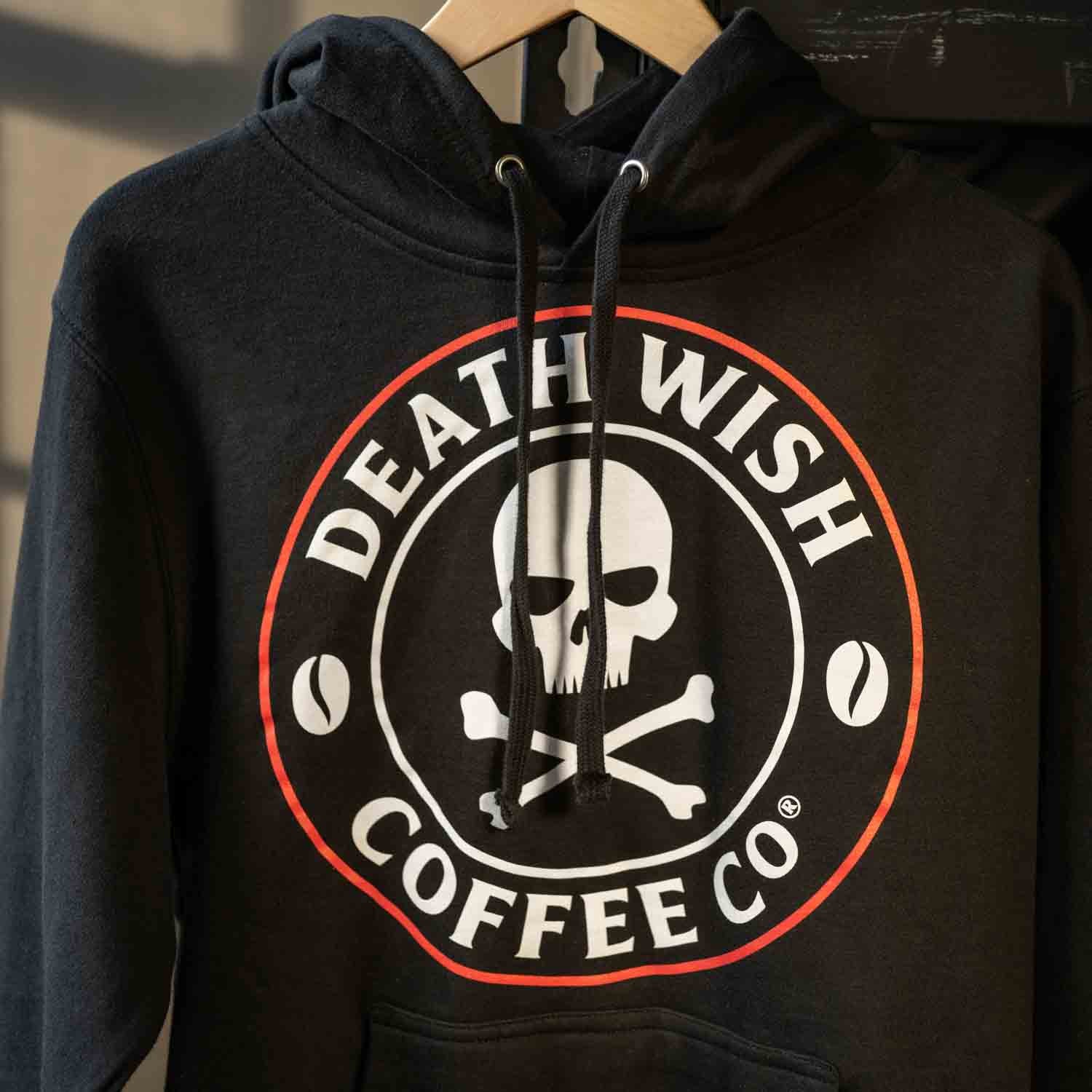 Death Wish Coffee Classic Logo Hoodie - Front Detail