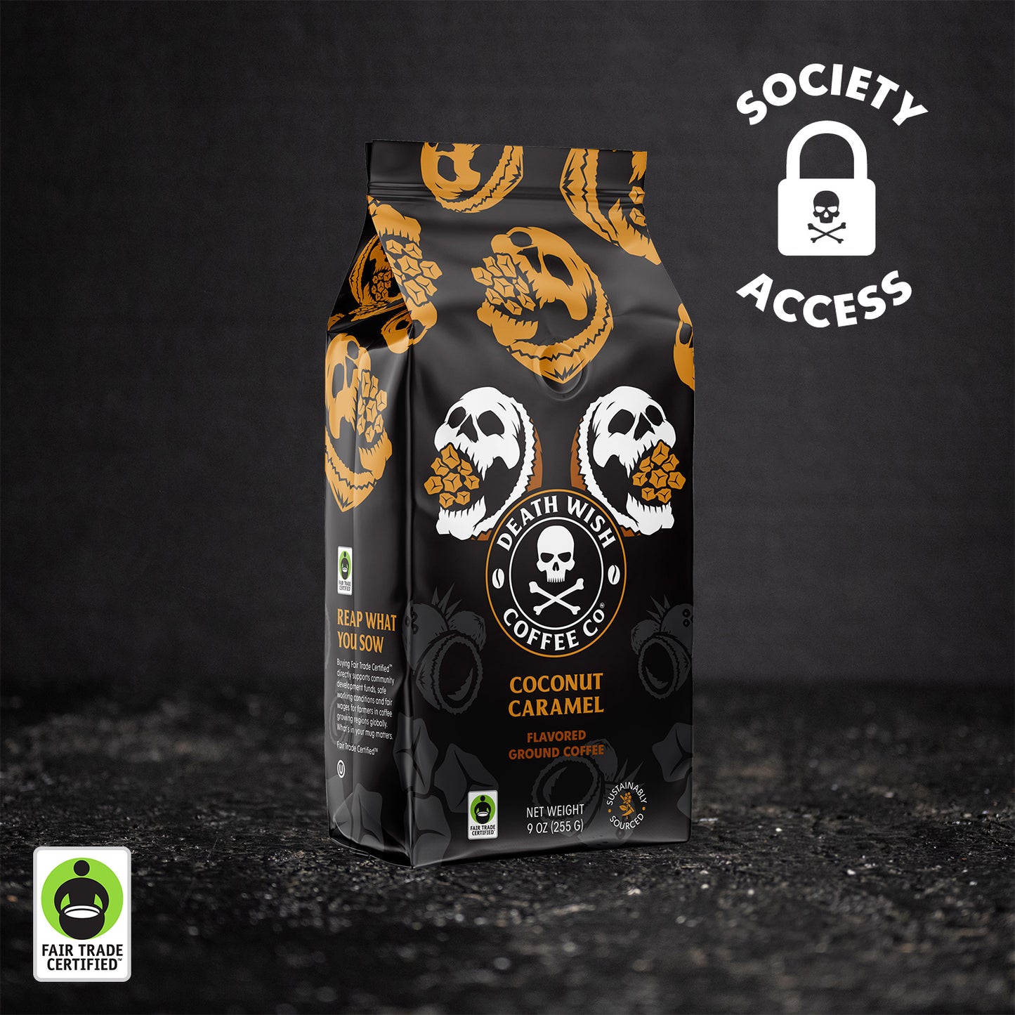Unlock early access to Coconut Caramel Flavored Death Wish Coffee.