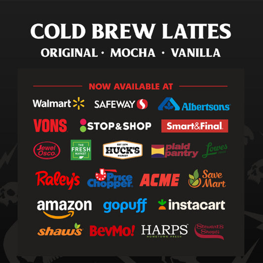 Where to find Death Wish Coffee Cold Brew Lattes.