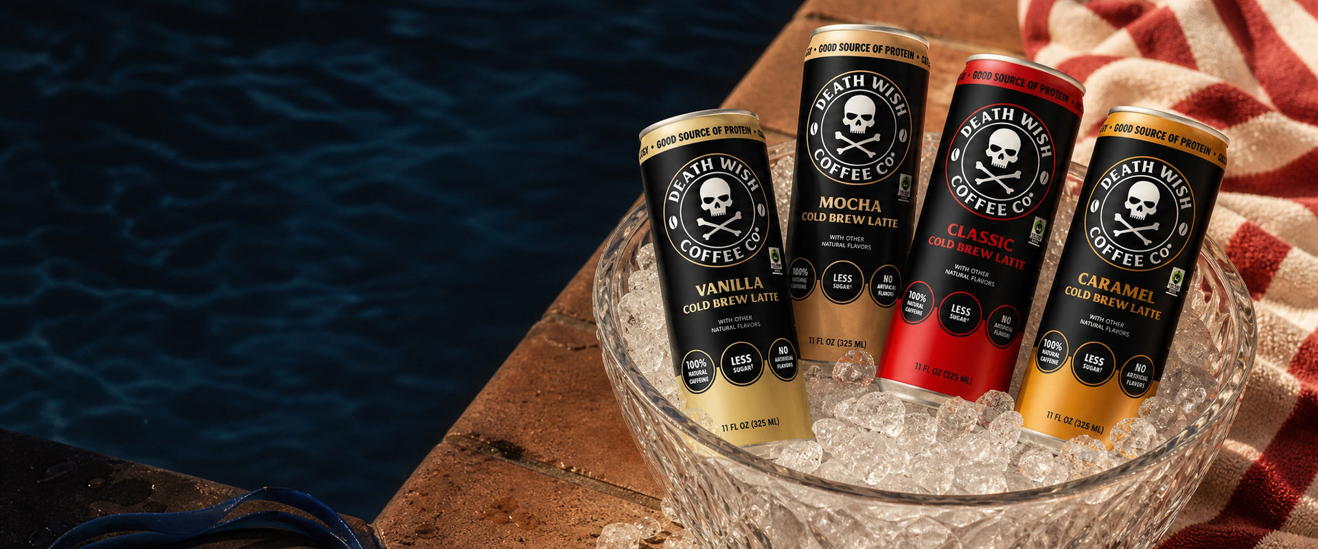 Shop Death Wish Coffee Cold Brew Canned Lattes.