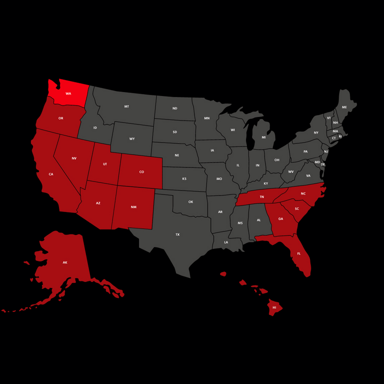 A map of where to find Death Wish Coffee at your local Costco.
