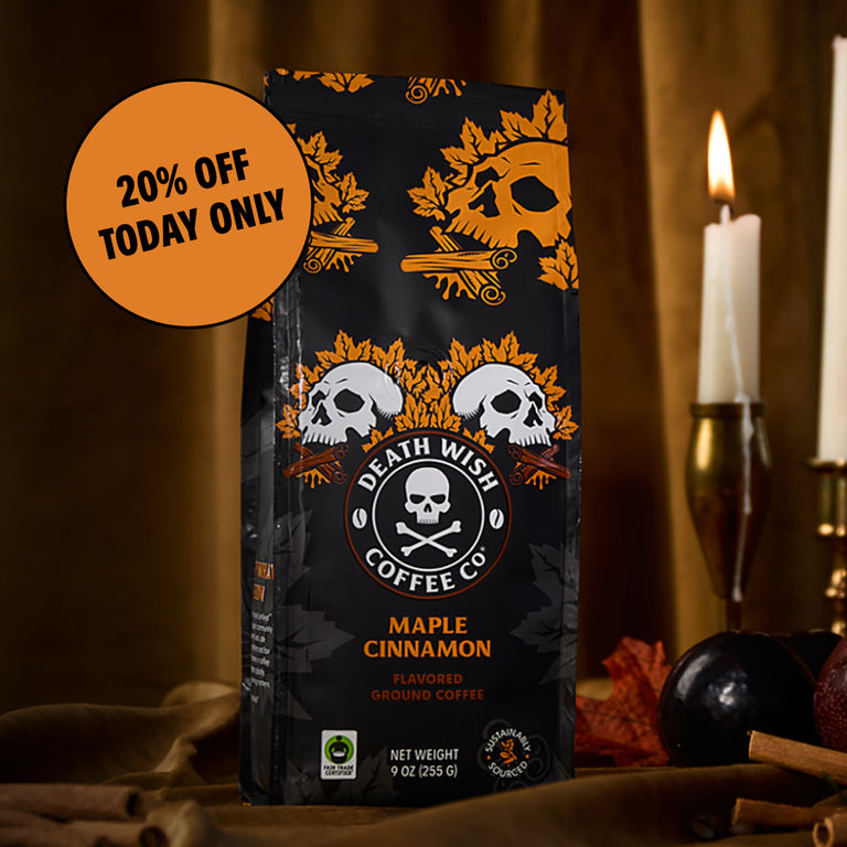 Save 20% Off Maple Cinnamon Death Wish Coffee.