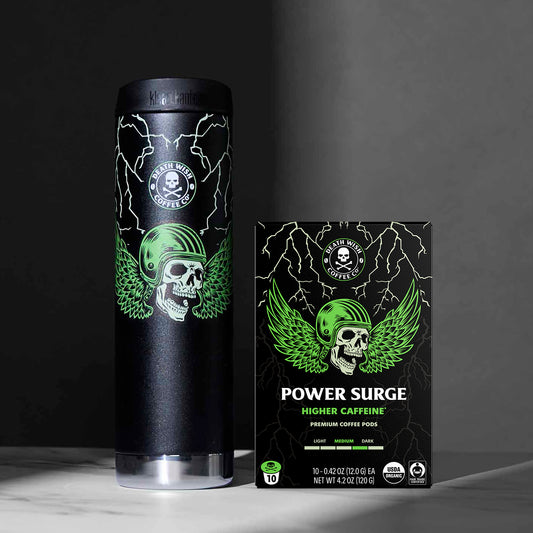 The Death Wish Coffee Power Surge Single-Serve Pod Bundle.