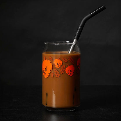 Death Wish Coffee Pumpkin Chai Soda Can Glass - Back