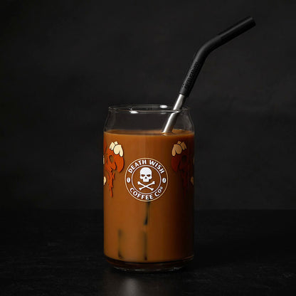 Death Wish Coffee Chocolate Hazelnut Soda Can Glass - Front