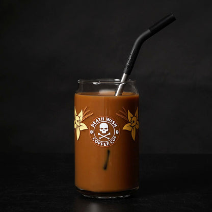 Death Wish Coffee Vanilla Soda Can Glass - Front