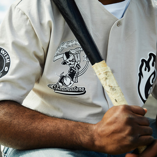 An up close look at the Creamators Swig League Jersey.