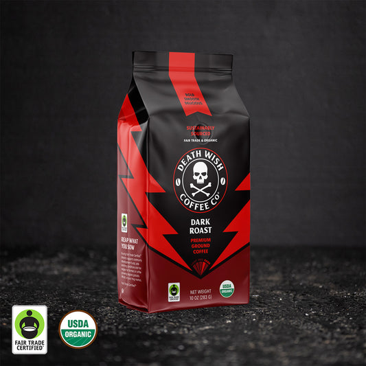 Death Wish Coffee Dark Roast Ground Coffee - 10oz