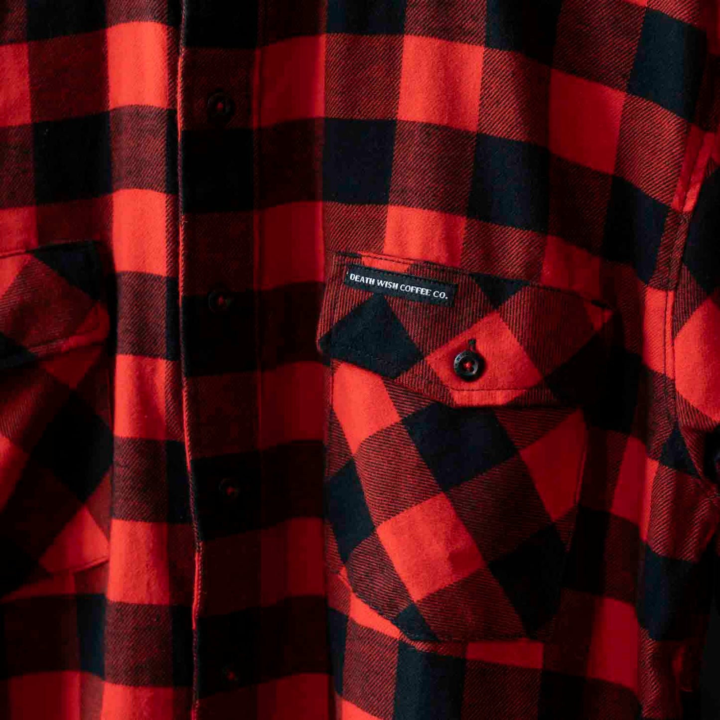 Death Wish Coffee Dark Roast Flannel - Pocket Detail