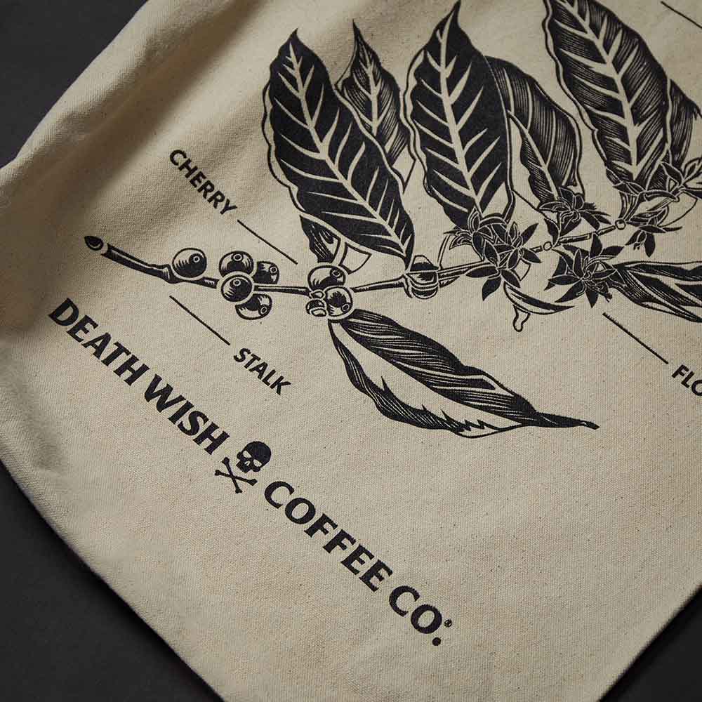 A close up of the graphic on the bag from the Death Wish Coffee Brewtanical Gardening Set.