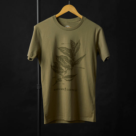 The front of the Death Wish Coffee Brewtanical Tee.