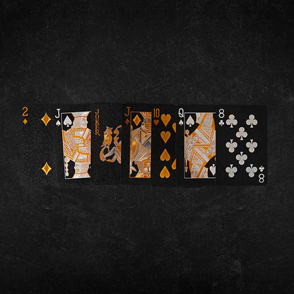 Different cards from the Death Wish Coffee Poker Face Playing Cards.