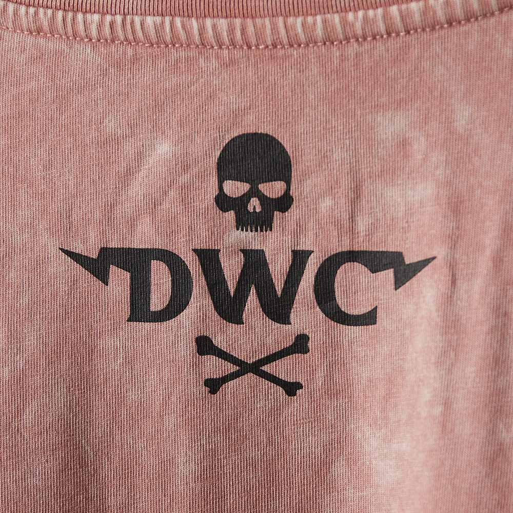 A close up of the back of the Death Wish Coffee Pink Haze Tee.