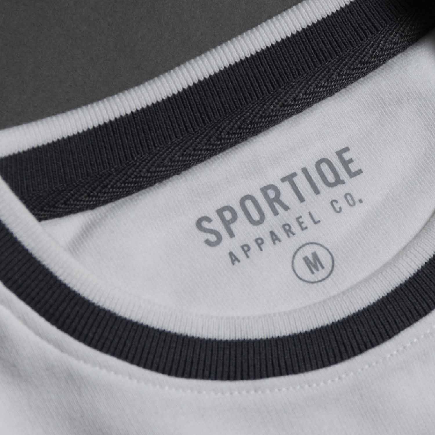 A detail shot of the inner neck label of the Death Wish Coffee Brews Cruise Pullover.