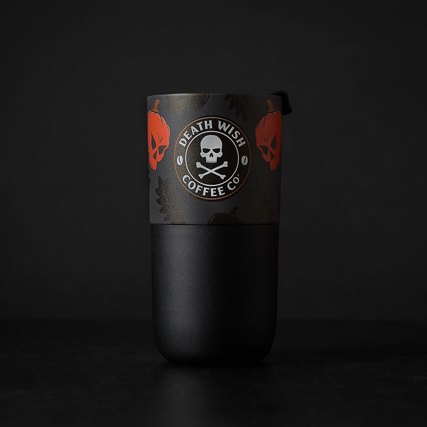 The front of the Death Wish Coffee Pumpkin Chai Klean Kanteen.