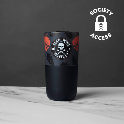 Unlock society access to the Death Wish Coffee Pumpkin Chai Klean Kanteen (16oz).