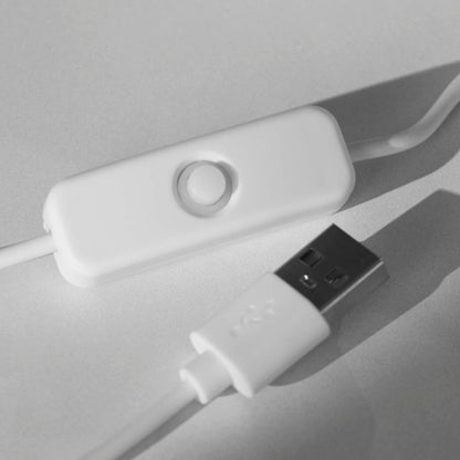 A detail shot of the Death Wish Coffee Caffeine Catalyst LED Dry Erase Board cord.