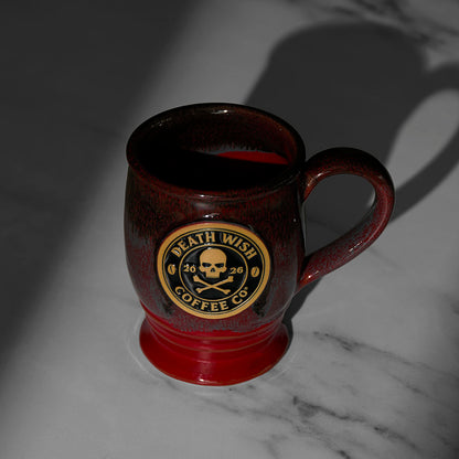 A top down view of the 2026 Death Wish Coffee Mug.