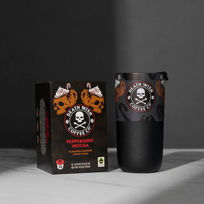 The Death Wish Coffee Peppermint Mocha Single-Serve Pod Bundle.