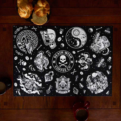 The Death Wish Coffee Puzzled Past Advent Calendar puzzle put together.