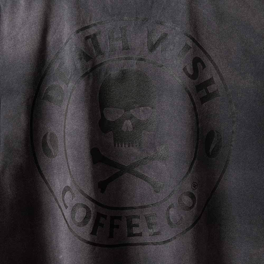 The back logo of the Death Wish Coffee Dye Hard Tee.