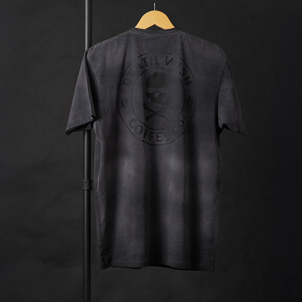 The back of the Death Wish Coffee Dye Hard Tee.