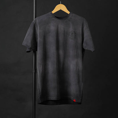 The front of the Death Wish Coffee Dye Hard Tee.