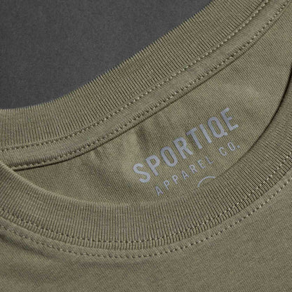 A inner neck label of the Death Wish Coffee Dropout Collegiate Tee.