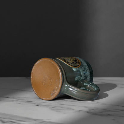 The bottom stamp of the Death Wish Coffee Cursed Waters Kelpie Tankard.