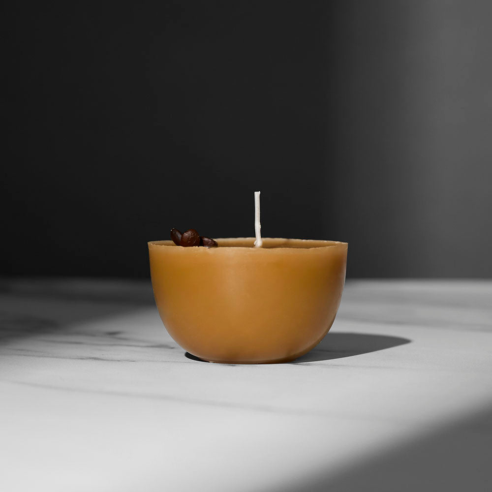A side view of the Death Wish Coffee Candle Refill.