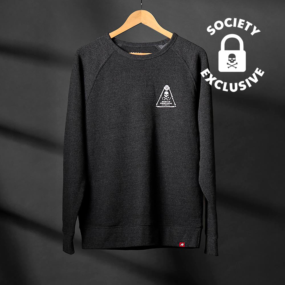 Death Wish Coffee Society of Strong Coffee Crewneck at Death Wish Coffee