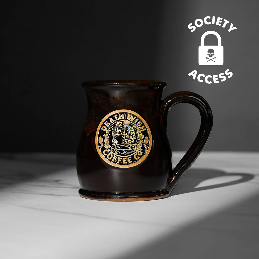 Unlock early access to the Death Wish Coffee Eternal Embrace Resurrected Relic Mug.