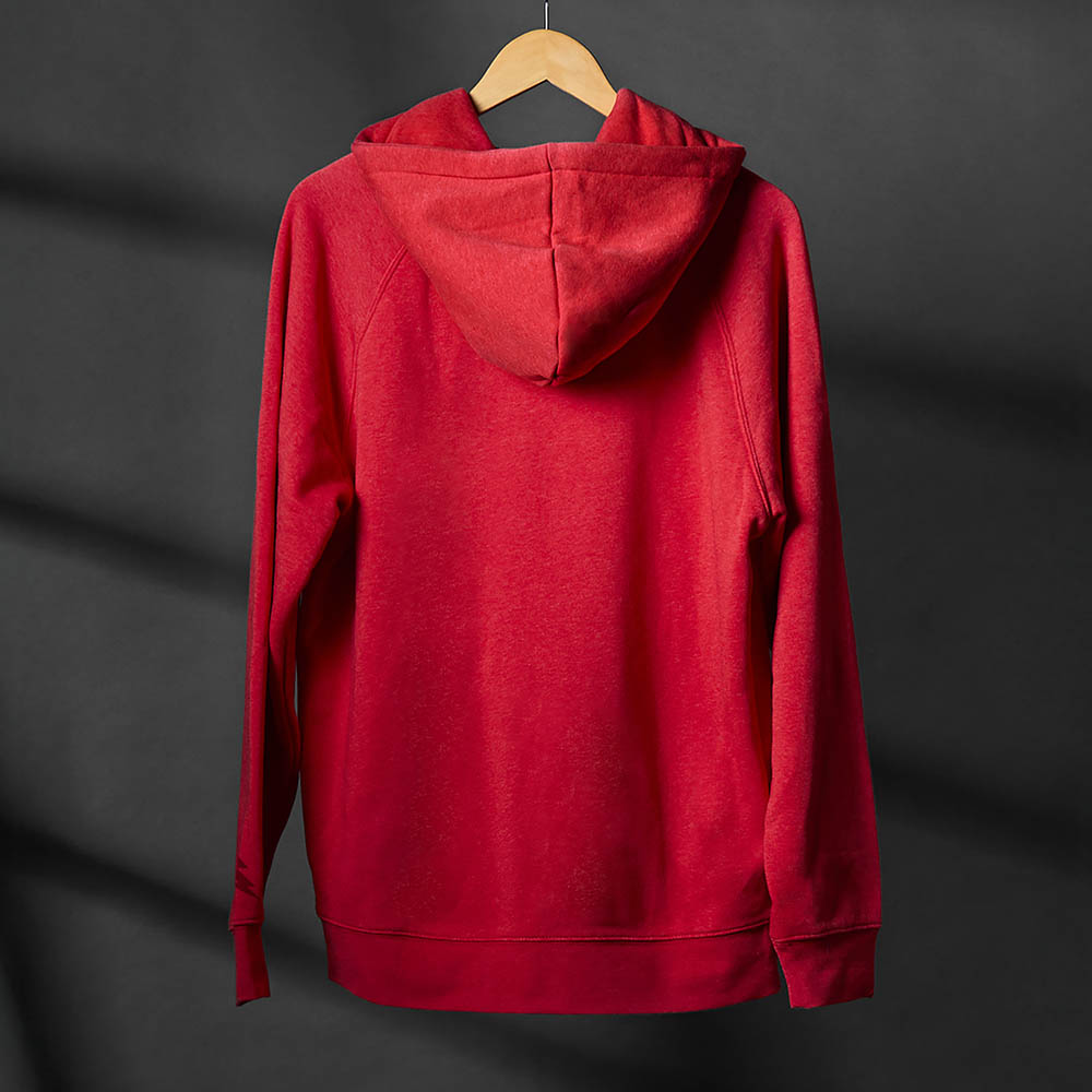 The back of the Death Wish Coffee Stolen Heart Hoodie.