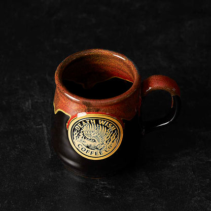A top down view of the Death Wish Coffee Phoenix Mug.