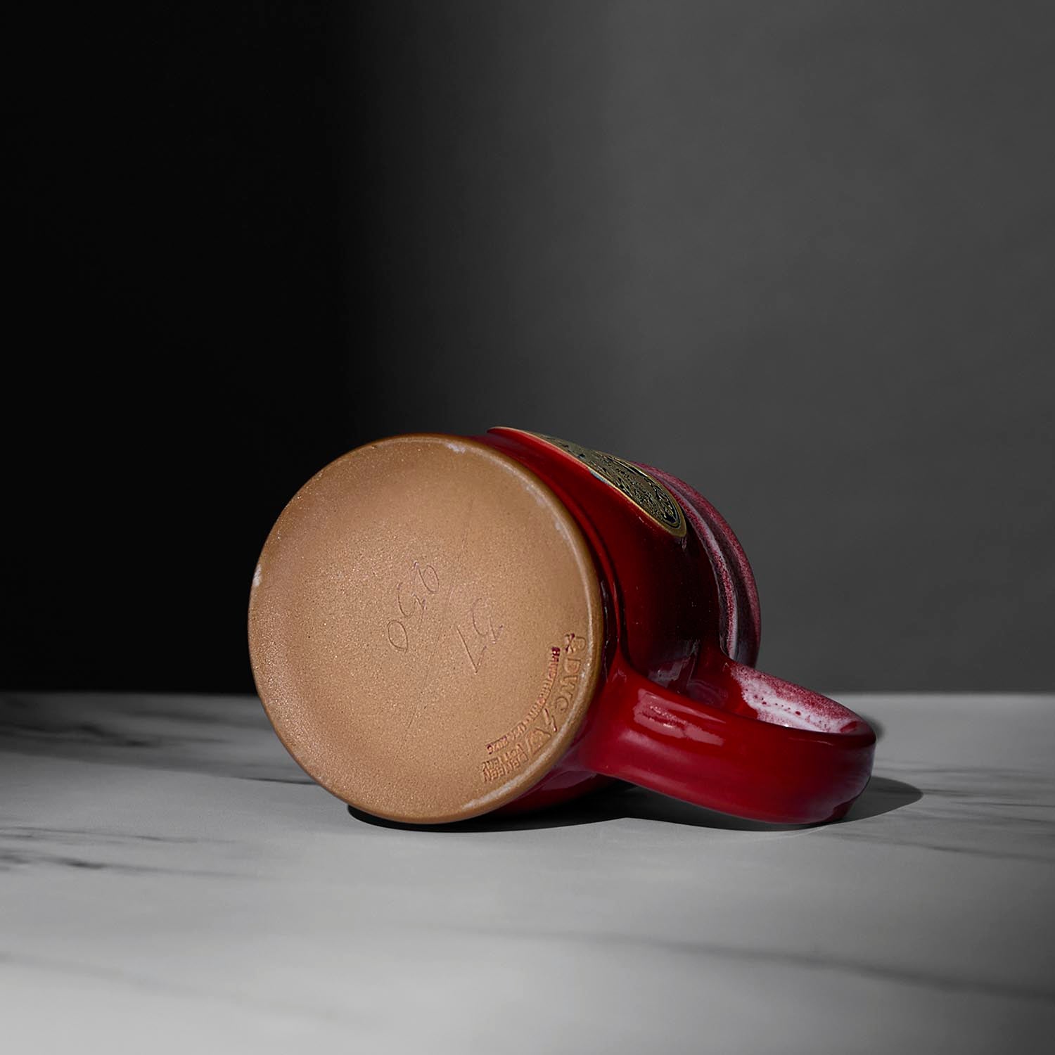 The bottom of the red Death Wish Coffee Declaration of Caffeination Mystery Mug.