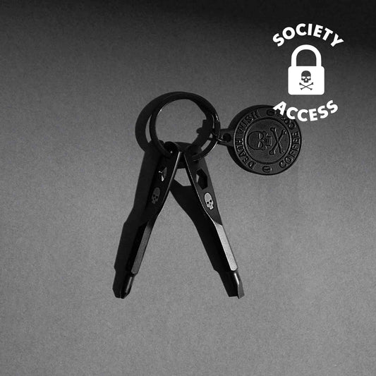 Unlock society access to the Death Wish Coffee Roadside Revival Keyring.
