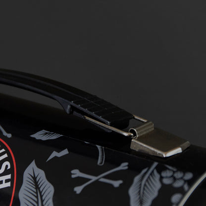 A detail shot of the Death Wish Coffee Liquid Lunch Collector's Bundle box.