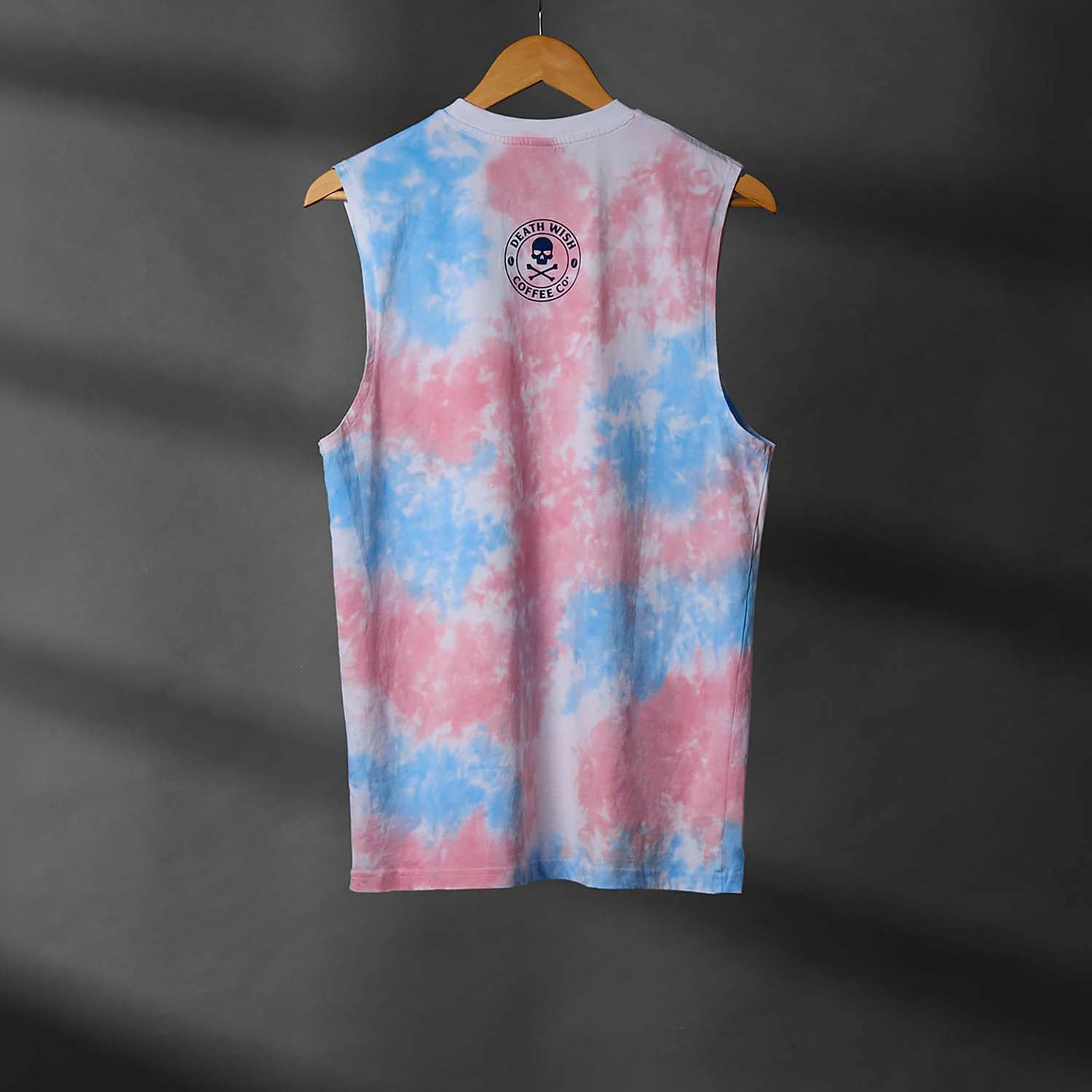 The back of the Death Wish Coffee All-American Tank.