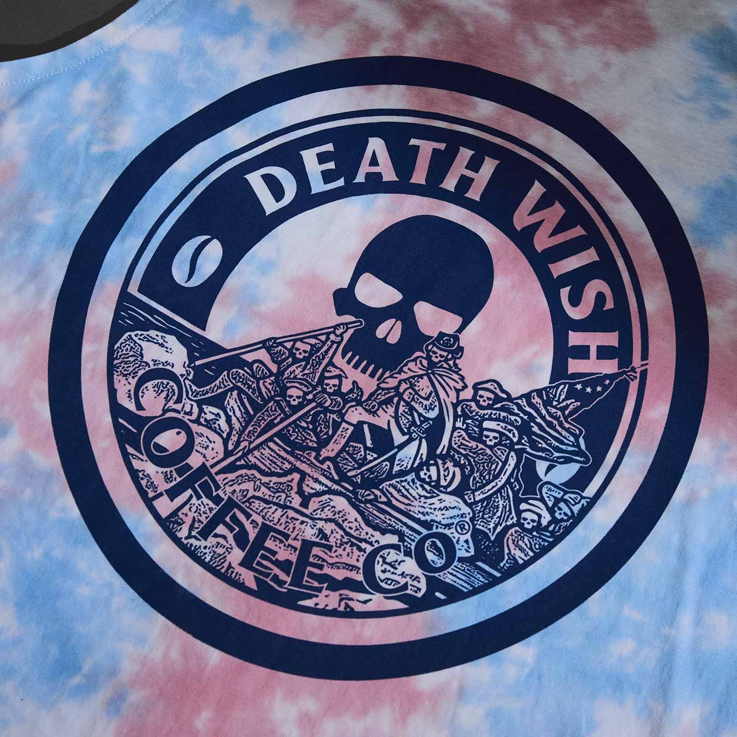 A detail photo of the front of the Death Wish Coffee All-American Tank.