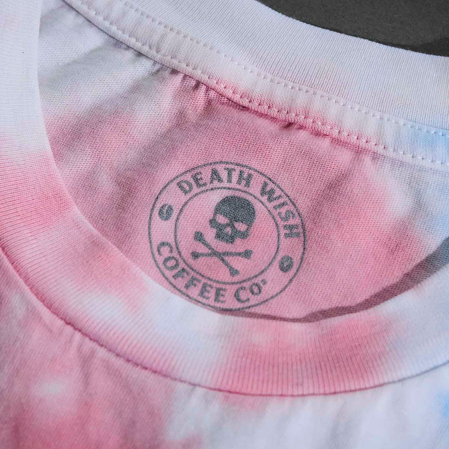 The inner neck label of the Death Wish Coffee All-American Tank.