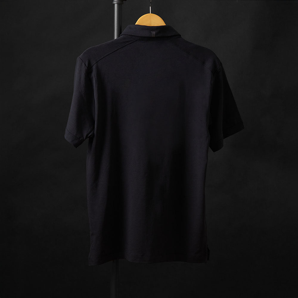 The back of the Death Wish Coffee Classic Logo Golf Polo.