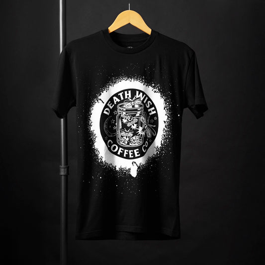The front of the Death Wish Coffee Firefly Tee.