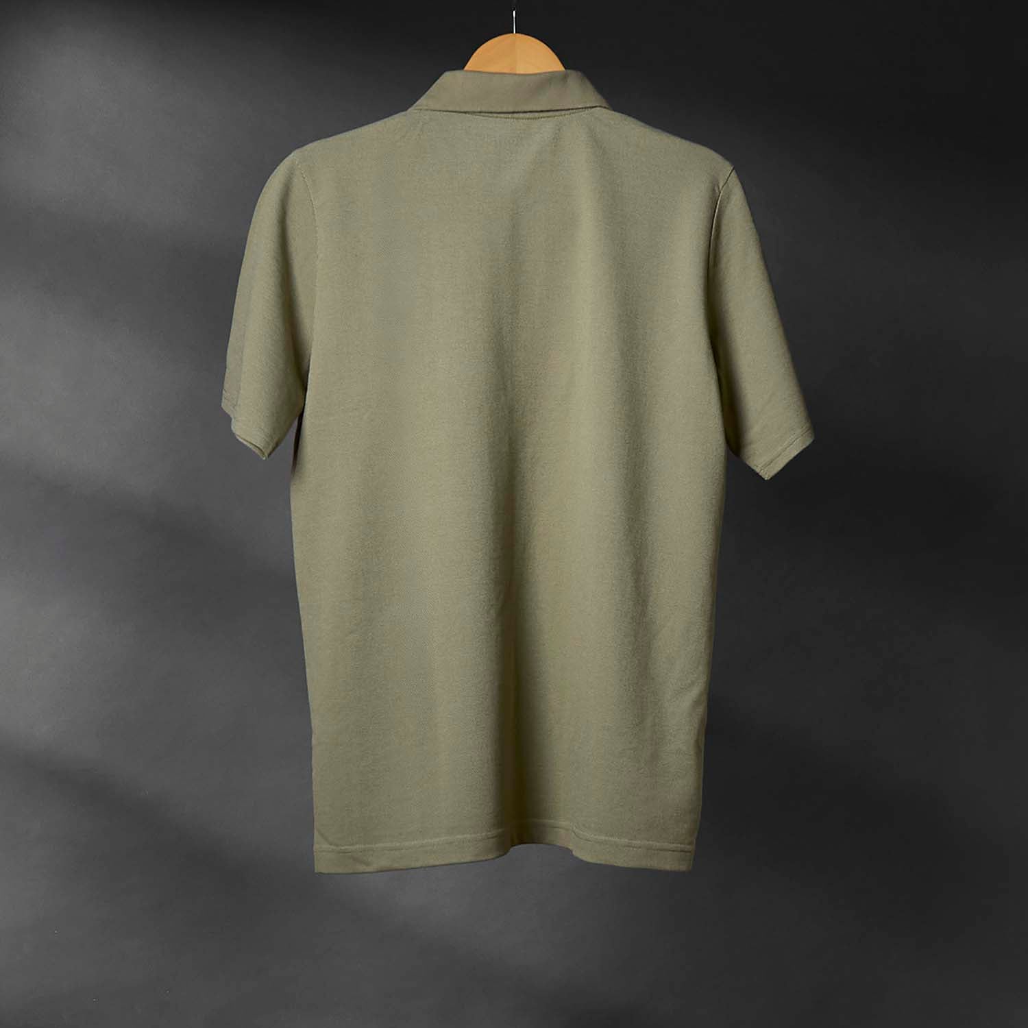 The back of the Death Wish Coffee Par For The Course Polo.