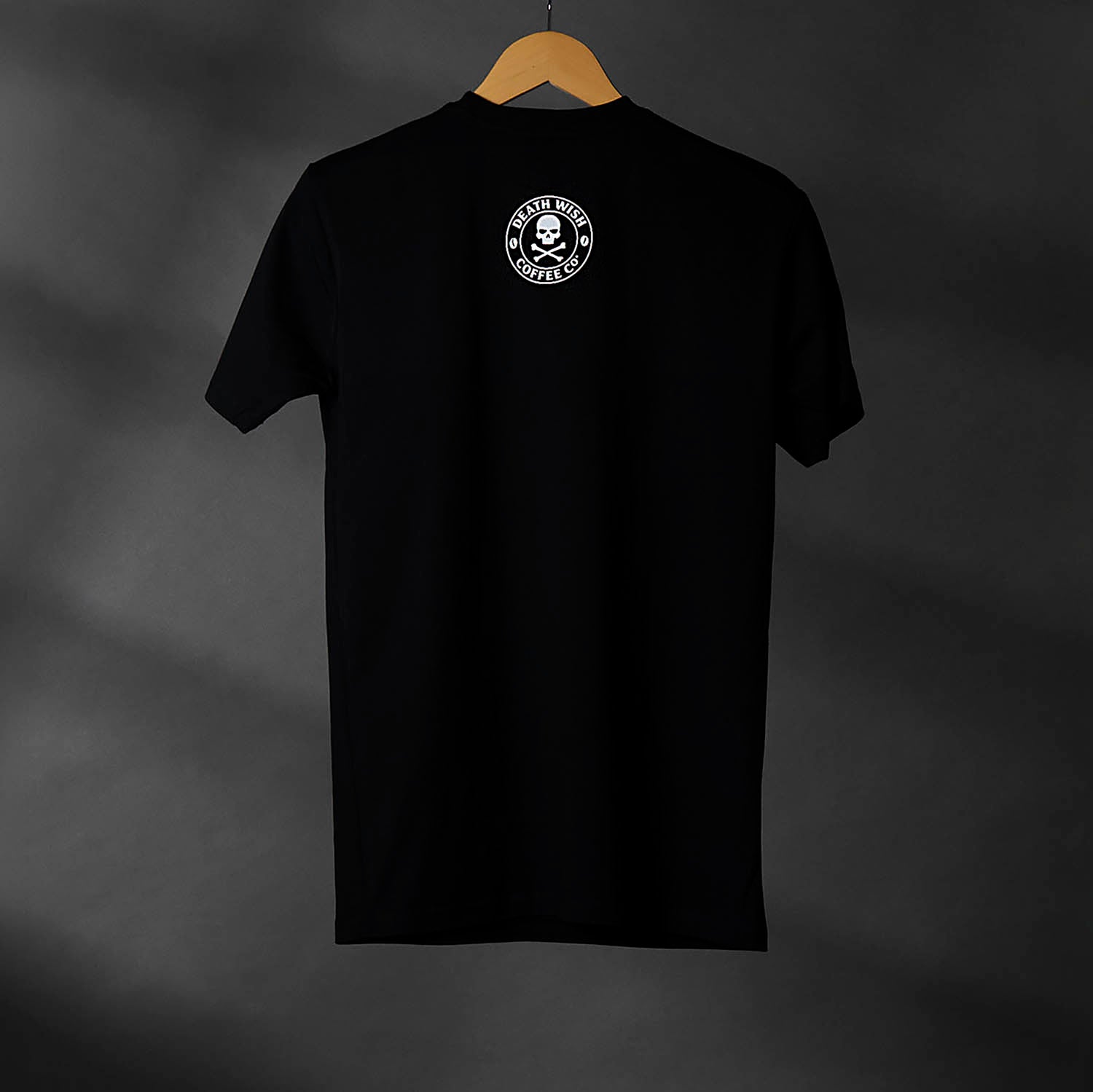 The back of the Death Wish Coffee Father Time Tee.