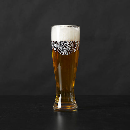Take off the edge with the Death Wish Coffee Dragon's Dawn Pint Glass Set.