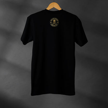 The back of the Death Wish Coffee Gates of Valhalla Tee.