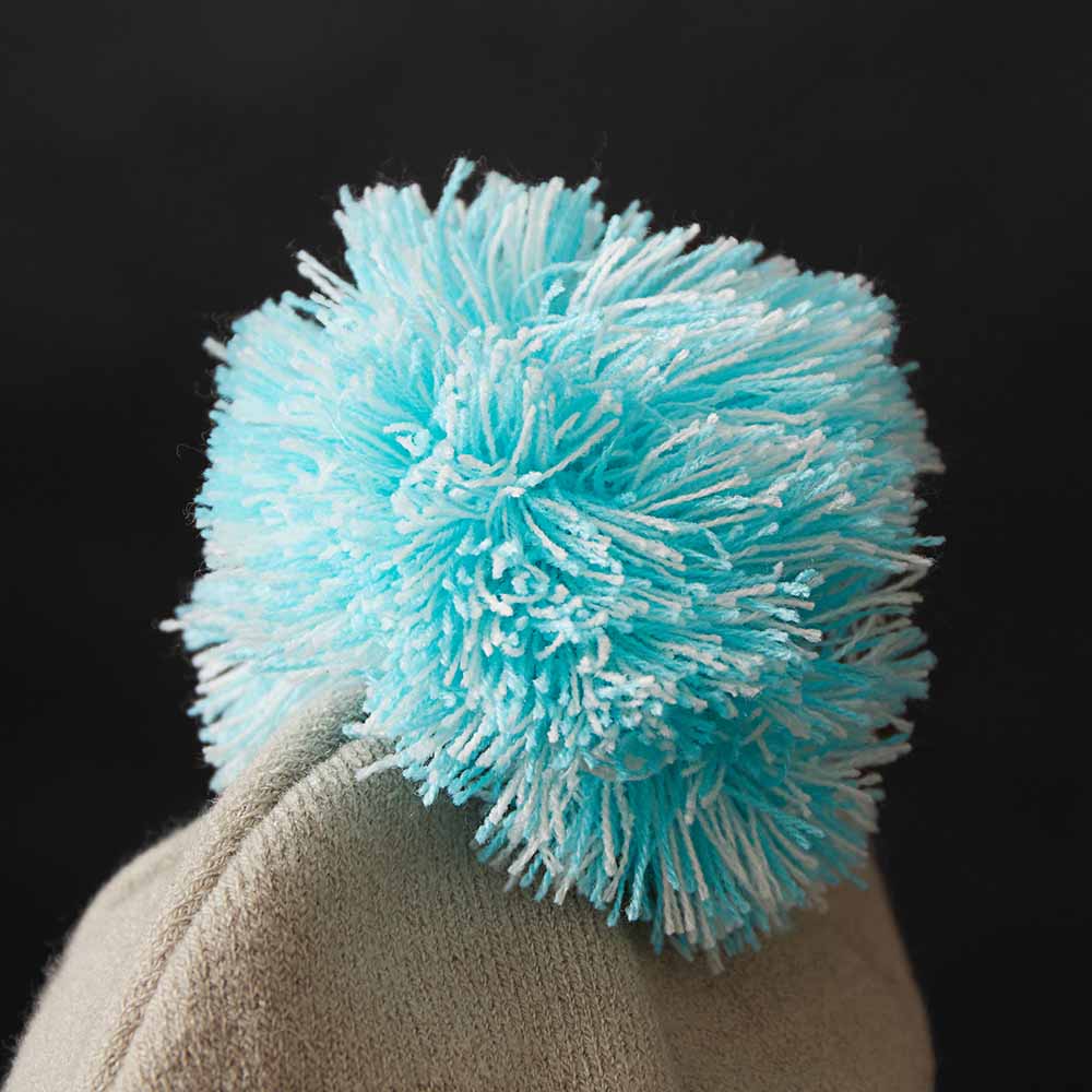 The pom of the Death Wish Coffee Ice Breaker Beanie.